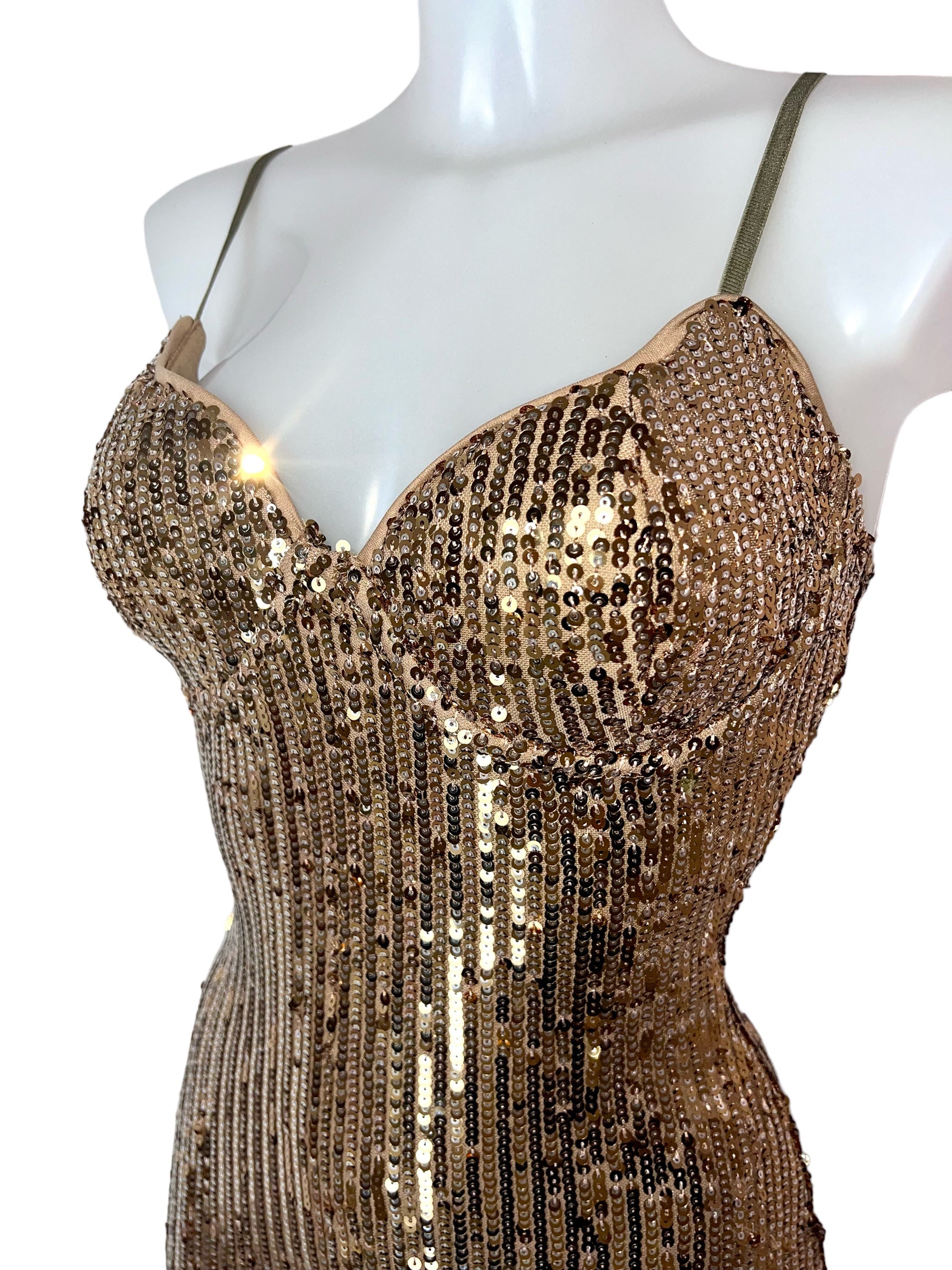 Pailletten Kleid - Gold￼