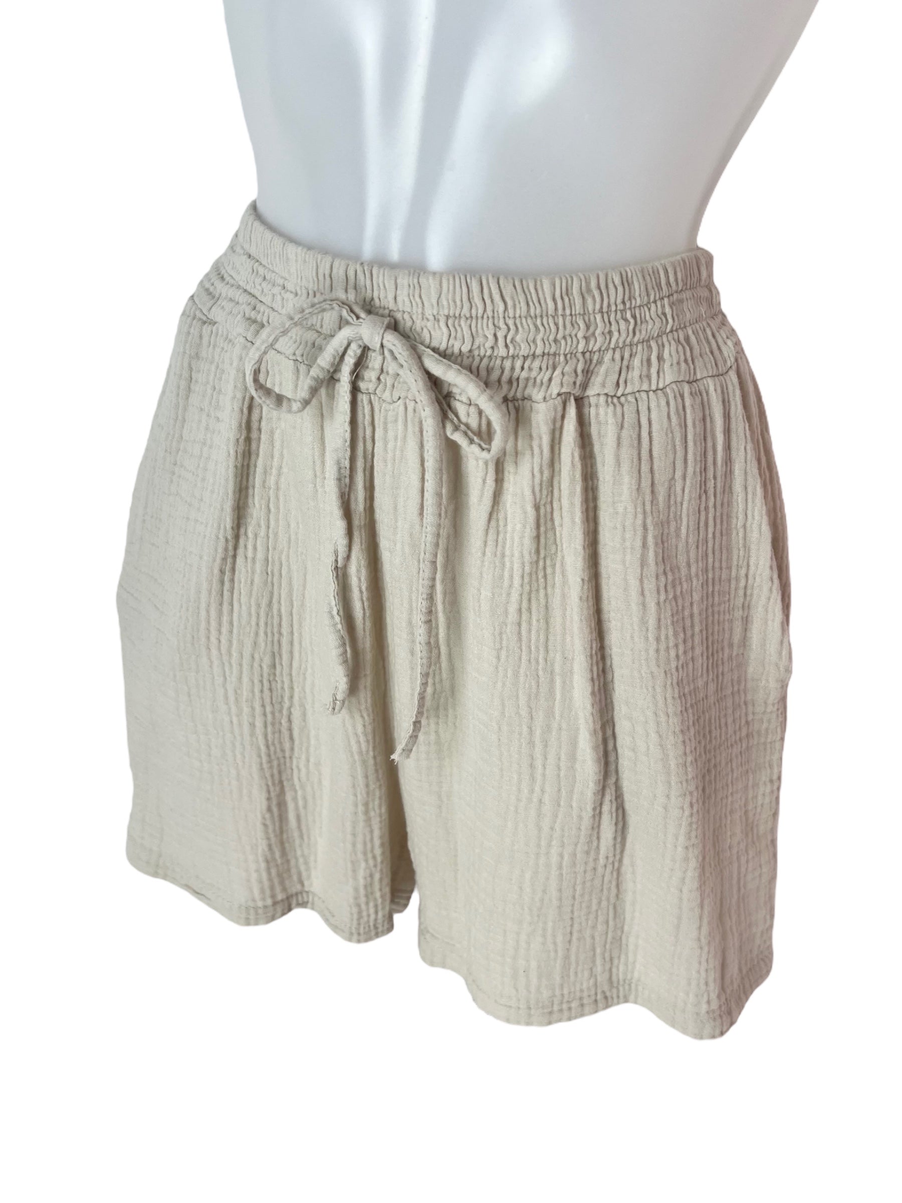 Musselin Shorts - Beige