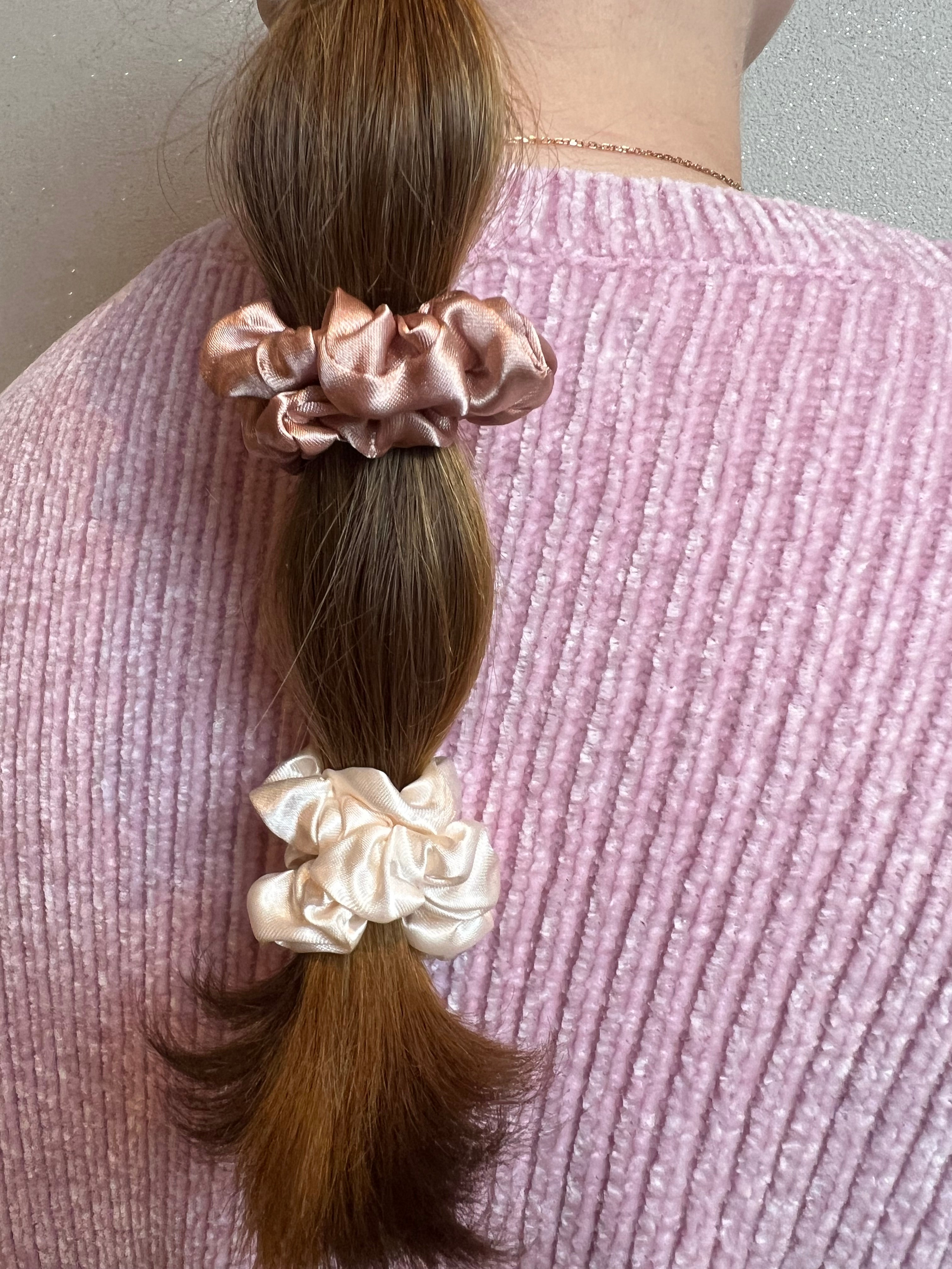 Satin Scrunchies 4er Set | Golden Hour